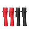 4PCS Multimeter Crocodile Clips Insulated Crocodilian Clip Metal Alligator Clip Crocodile Clamp Electrical Clamp for Multimeter Testing Probe, Black and Red