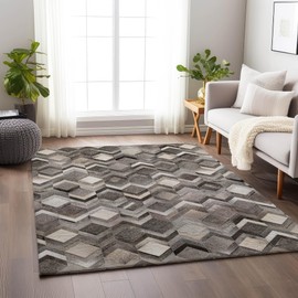 Addison Rugs Mayfield AMF100 Gray 5' x 7'6" Indoor Premium Machine Washable Rug, Silky Soft, Easy Clean, Non Shedding, Bedroom, Living Room, Dining Room, Kitchen, Patio Rug