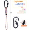 Oythiem Locking Carabiner Clip Heavy Duty with Paracord Lanyard, Detachable