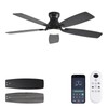NKPU 52inch Flush Mount Ceiling Fans with Lights and Remote