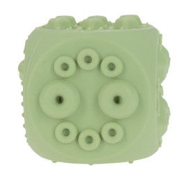 Nuby Silicone Block Poppers - (2-Pack) Interactive Baby Block Toy for Babies 10+ Months - Blue and Green