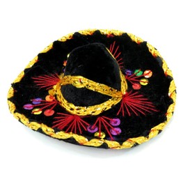 Small Velvet Mariachi Sombrero in Assorted Color