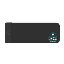 OTM Essentials University of North Carolina at Wilmington Classic Wireless Charging Cloth Desk Mat, Durable Office Supplies, Non-Slip Base, Quick Charging Wireless Desk Pad, Black
