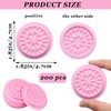 200 PCS Pink Flower Shape False Eyelashes Glue Holders Disposable