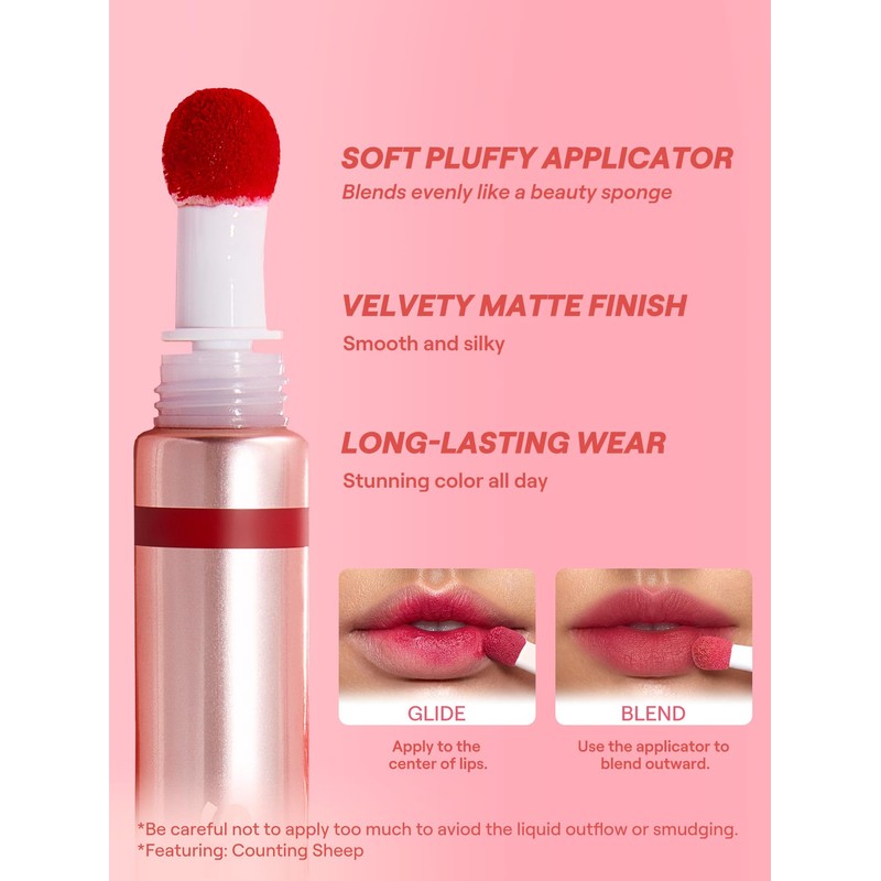 SHEGLAM Pout Pillow Cushion Matte Liquid Lipstick-Counting Sheep