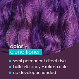 KERACOLOR Clenditioner for Brunettes PURPLE Dye, Semi Permanent Hair Color Depositing Conditioner, Cruelty-free, 12 Fl Oz