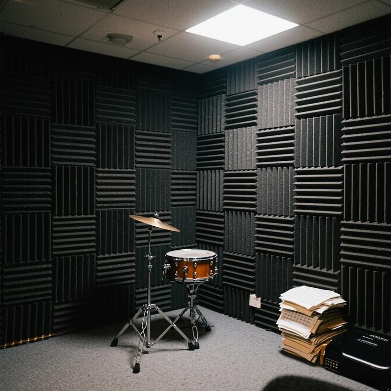 12pcs-96pcs Black Soundproof Wall Pad , 12"X12"X1" Acoustic Foam Panel