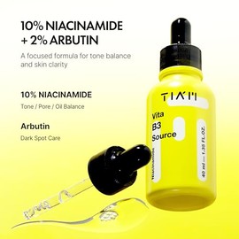 TIAM Vita B3 Source Serum, niacinamida 10% + arbutina 2%, tratamiento de equilibrio de tono encantador para tono desigual de la piel, cuidado de manch