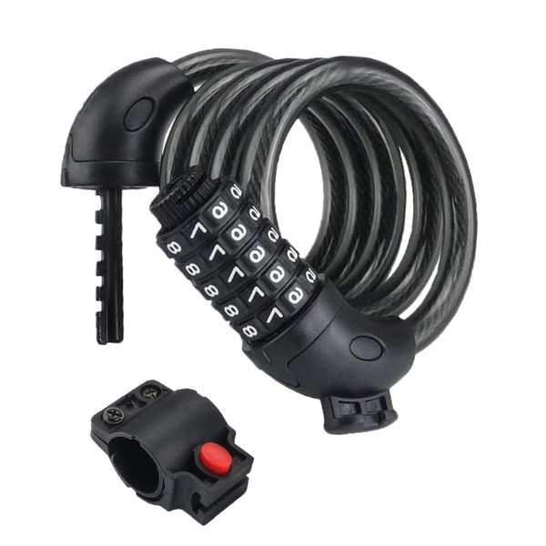 EL120 Heavy-Duty Combination Bike Lock – 1.2m Cut-Resistant Steel Cable