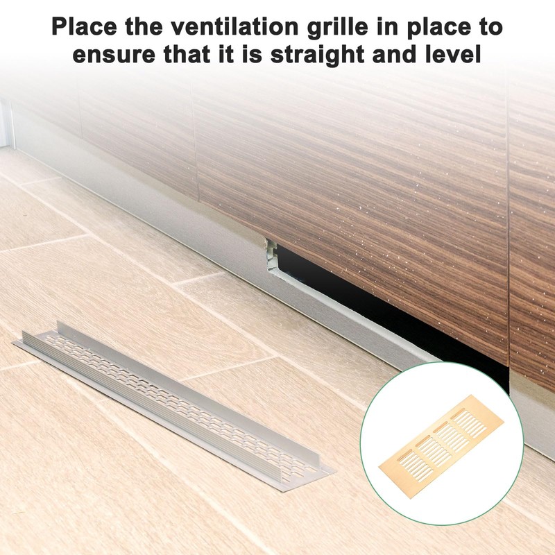 2-Pack Door Vents for Interior Doors, 8 x 3 Inch/