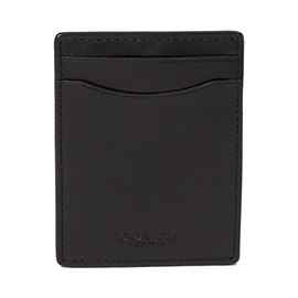 Coach Mens Money Clip Card Case in Sport Calf, Black