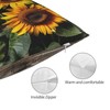 DXTKWL Pillow Case Queen Size Retro Wooden Sunflower Breathable Pillow