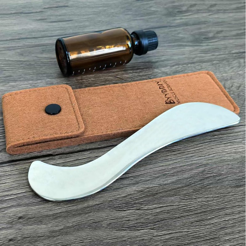 BYYDDIY Single-Bevel Stainless Steel Gua Sha Muscle Scraper Tool,Muscle Scraping