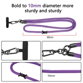 WKeAiKeQing Cell Phone Lanyard,Wrist Strap,Universal Crossbody Adjustable Nylon Shoulder Neck Phone Strap,Phone Tether Tab,for Smartphone (Black)