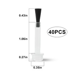 DANNEASY 40Pcs Replacement Nail Polish Brushes Set Disposable Dip Replacement Flat Nail Brush Dipping Powder Liquid Soft Bristles Brush Nail Polish Tools for Nails Salon