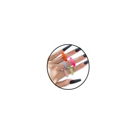 PINK TOWN Resin Chunky Knuckle Ring for Women,Multicolor Acrylic Plastic Finger Rings Set Cute Aesthetic Y2k Statement Rings Thick Dome Stacking Rings (Candy Color)