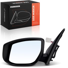 A-Premium Driver Side Power Door Mirror - Compatible with Nissan Sentra 2013-2019 - Non-Heated Manual Folding Textured Black Outside Rear View Mirror