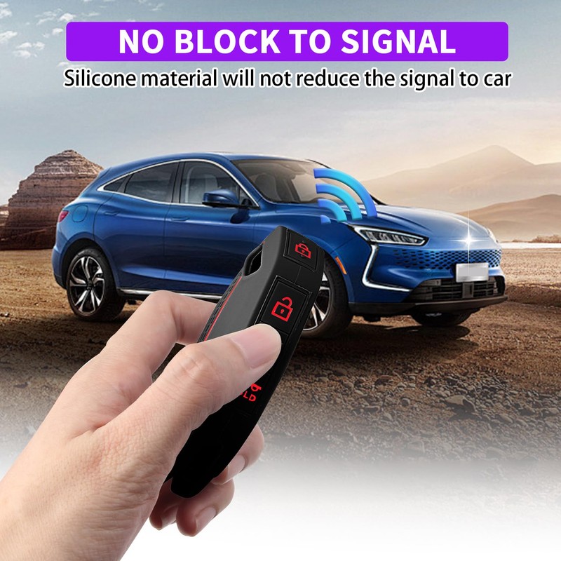QBUC for 2PCS Kia Key Fob Cover with Keychain Soft