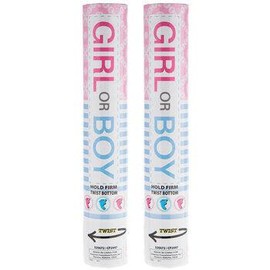 Jiashuai Party Popper 12" Gender Reveal - Color: GIRL