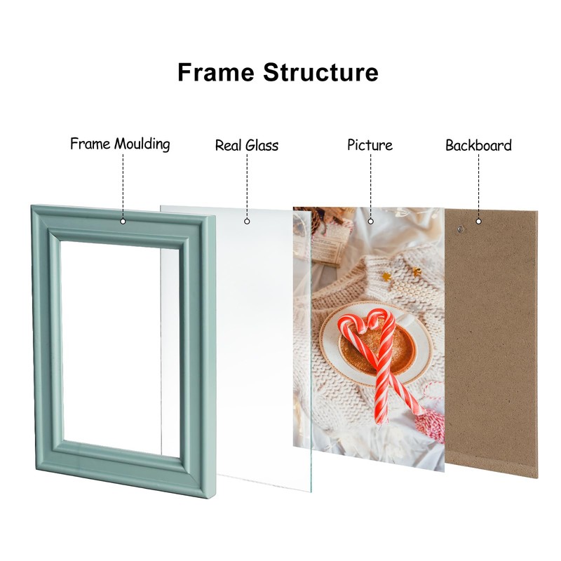 Tamolus 4x6 Double Hinged Picture Frame Folding Photo Frame Vertical