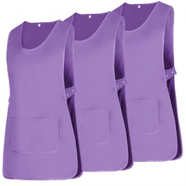 MISEMIYA - Package 3 Units - Apron Cleaning Work Uniform Clinic Hospital Cleaning Veterinary Sanitation Hostelry - Ref.868 - Medium, Lilac