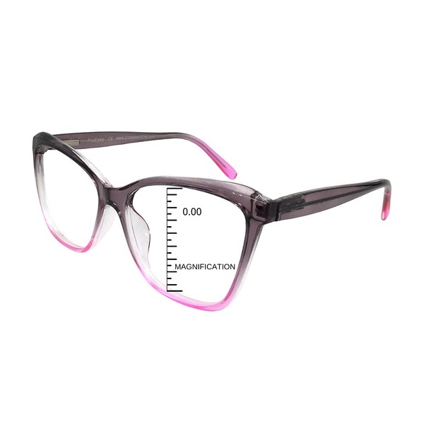 ProEyes Pyxis,Oversize Progressive Blue Light Blocking Readers w/Spring Hinge, Anti-Reflective