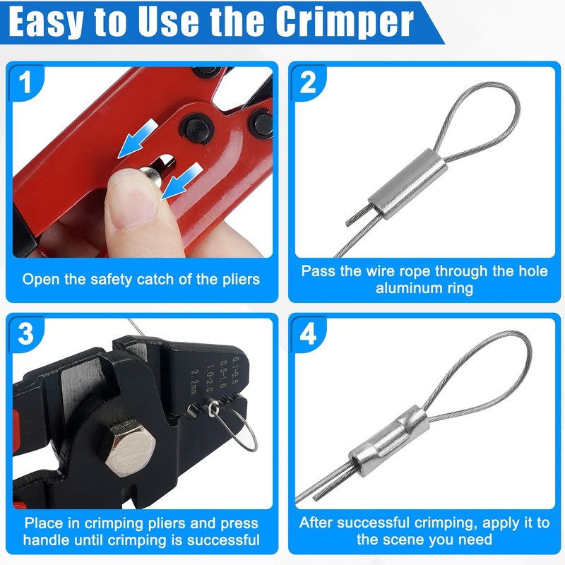 JSHANMEI Fishing Crimping Tool Heavy Duty Crimper Pliers with Crimp
