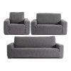 Vianney Cubre Sala Ajustable Niza Gris Elastico Stretch 3 Piezas