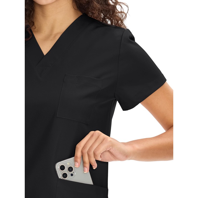 COZYFIT Scrub V-Neck Tops for Women, Soft Stretch Women's Tops