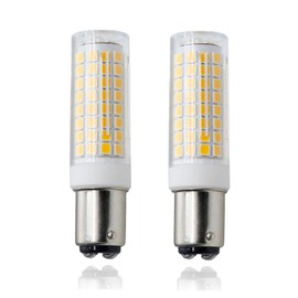 ZSSXOLED BA15D LED Bulb 120 Volt Dimmable 6W Double Contact Bayonet Base 60W T3/T4 Halogen Equivalent, BA15D LED Corn Bulb Warm White 3000K for Sewing Machine Pendant Ceil Wall Light (Pack of 2)