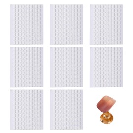800 Pcs Clear Nail Art Display Strips, Pre-Cut 0.51×0.31" Adhesive Nail Tabs for Stand, Double-Sided Adhesive Tabs