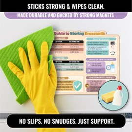 Breastmilk Storage Guide Magnet | 8.5" x 11" Fridge Magnet Storage Chart for Breastmilk Freezer Storage | Baby Feeding Chart for Nursing Moms | Breastmilk Storage Guidelines for Kitchen Refrigerator