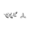 925 Sterling Silver Olive Leaf Ear Climber Simple Minimal Ear