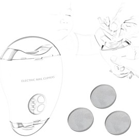 3-Pack Glass Buffing Heads for Electric Nail Clippers & Nail File, 2-in-1 Fingernail Buffer Accessory with 3 Safety Features, Mango-Shaped Design, Night Light for Baby, Adults & Seniors