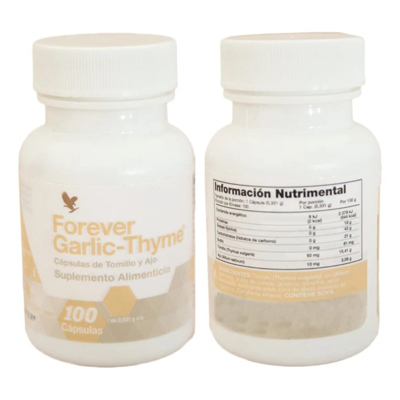 Garlic Thyme Forever Products - Cápsulas De Tomillo Y Ajo