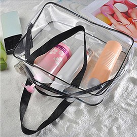 3pcs Clear Portable Makeup Cosmetic Toiletry Travel Bath Wash Storage Bag Transparent Waterproof Pouch Organizer Make Up Bag