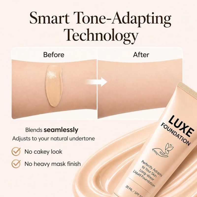 Luxe Smart Shade-adapting Long-wear Liquid Foundation