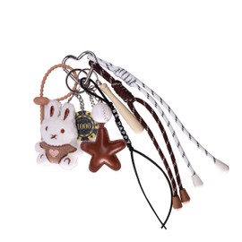 Georgie Porgy Bunny Baseball Be Happy Handbag Accessories Hand Bag Pendant for Women Adults Bag Charm Accessories for Teenages School Bag Backpack Sports Bag Cute Bag Keyring Birthday Gift for Girls