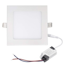 Aolyty 18W Ultra Thin LED Ceiling Panel Light 8" Recessed Square Downlight for Home, Office, Mall, Low Energy Consumption Non Dimmable 6000K