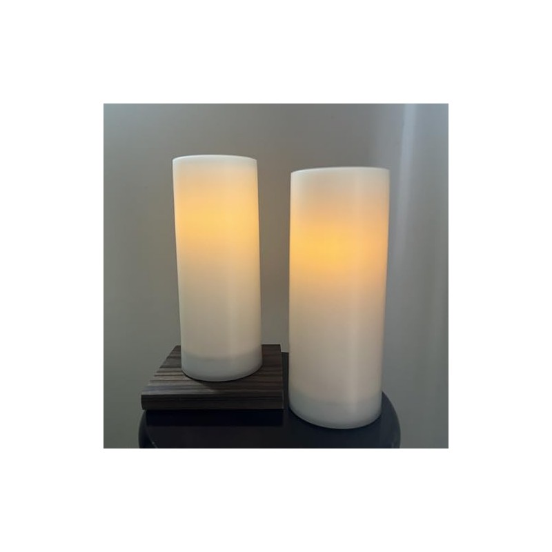 OWLZOO Solar LED Outdoor Flameless Candle, 10 x 4 inches,