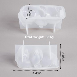 Taba Squishy Rhino Mold -Shiny Animal Silicone Mold for Big Lying Shape Rhino Squishy Creation