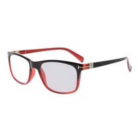 Eyekepper Transition - anteojos de lectura fotocromáticas para hombre y mujer, Negro Rojo, +2.50
