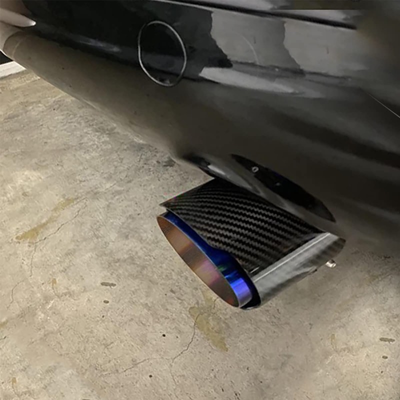 CARMON Real Twill Carbon Fiber Exhaust Pipe Muffler Tips with