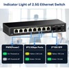10 Port 2.5Gb Unmanaged Ethernet Switch with 8* 2.5G Base-T