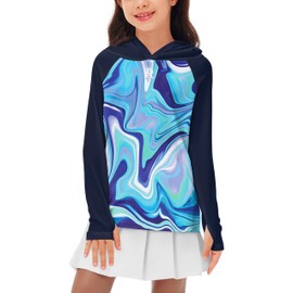 Remimi - playera para niños con protección solar de secado rápido, para senderismo, 3 a 12 años, azul Wave, 3 Años/4 Años