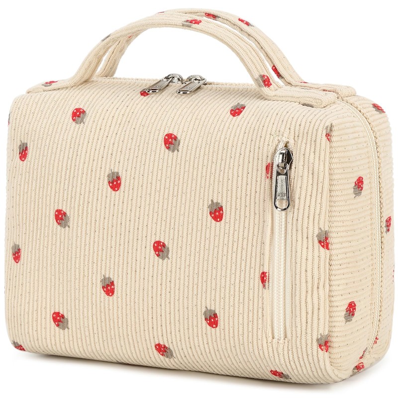 Bluboon Makeup Bag Zipper Pouch Travel Portable Cosmetic Bag Organizer