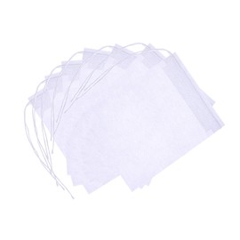 COLLBATH 100pcs 70x90mm Drawstring Tea Bags Non-Woven Empty Loose Tea Filter Bags for Potpourri