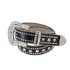 CTM Girl's Studded Star Western Style Belt, Small, Black