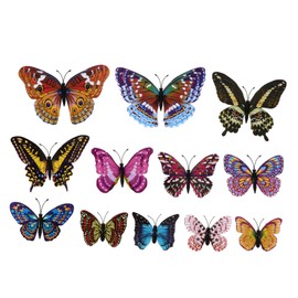 Tofficu 1set Luminous Butterfly Wall Decals Realistic Stickers for Home Decoration Easy to Install for Bedroom and Nursery Decor Glow The Dark Effect 24pcs