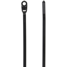 Thomas & Betts TY535MX Cable Tie, UV Resistant Nylon, 50 lb, 8", 10 Mounting Hole, Black (Pack of 100)